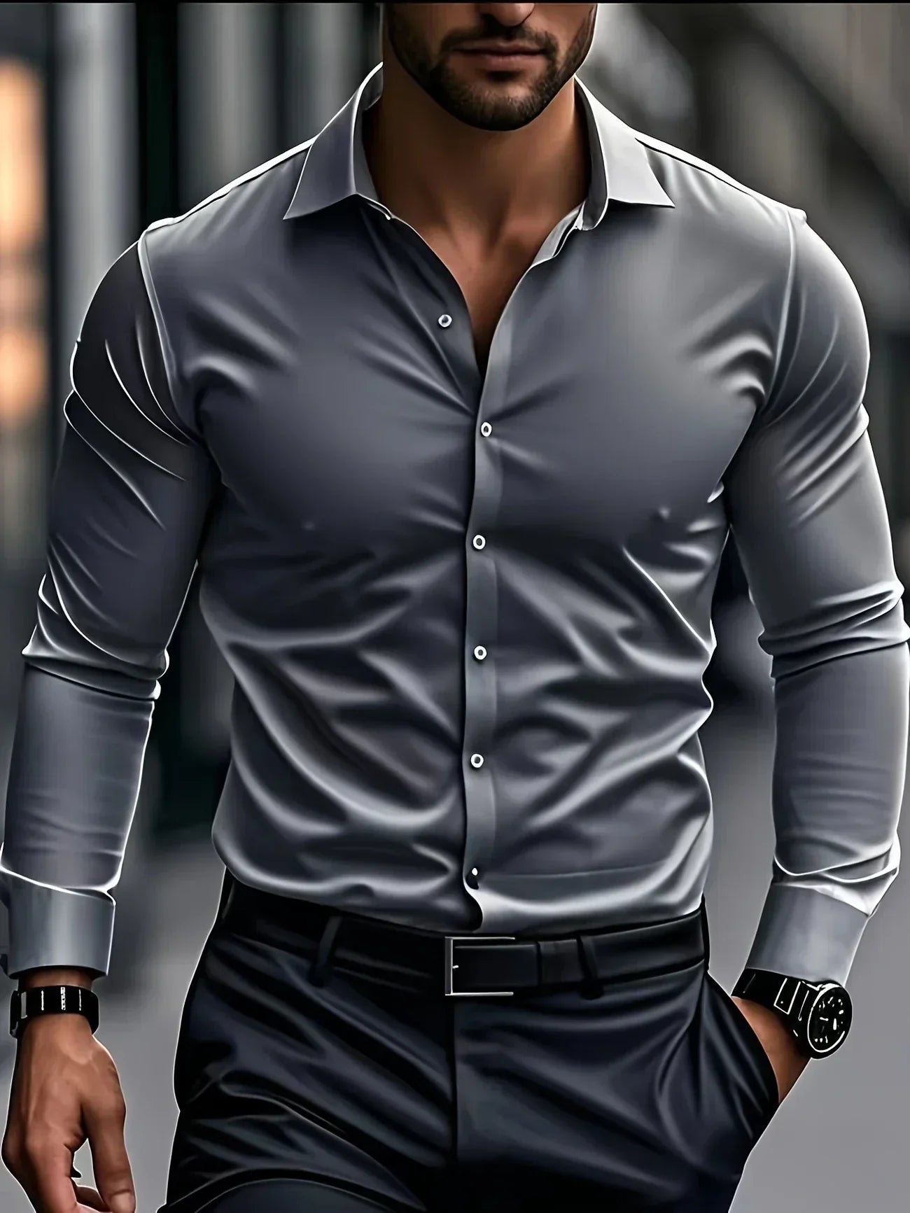 Marc | Chemise élégante à manches longues avec boutons