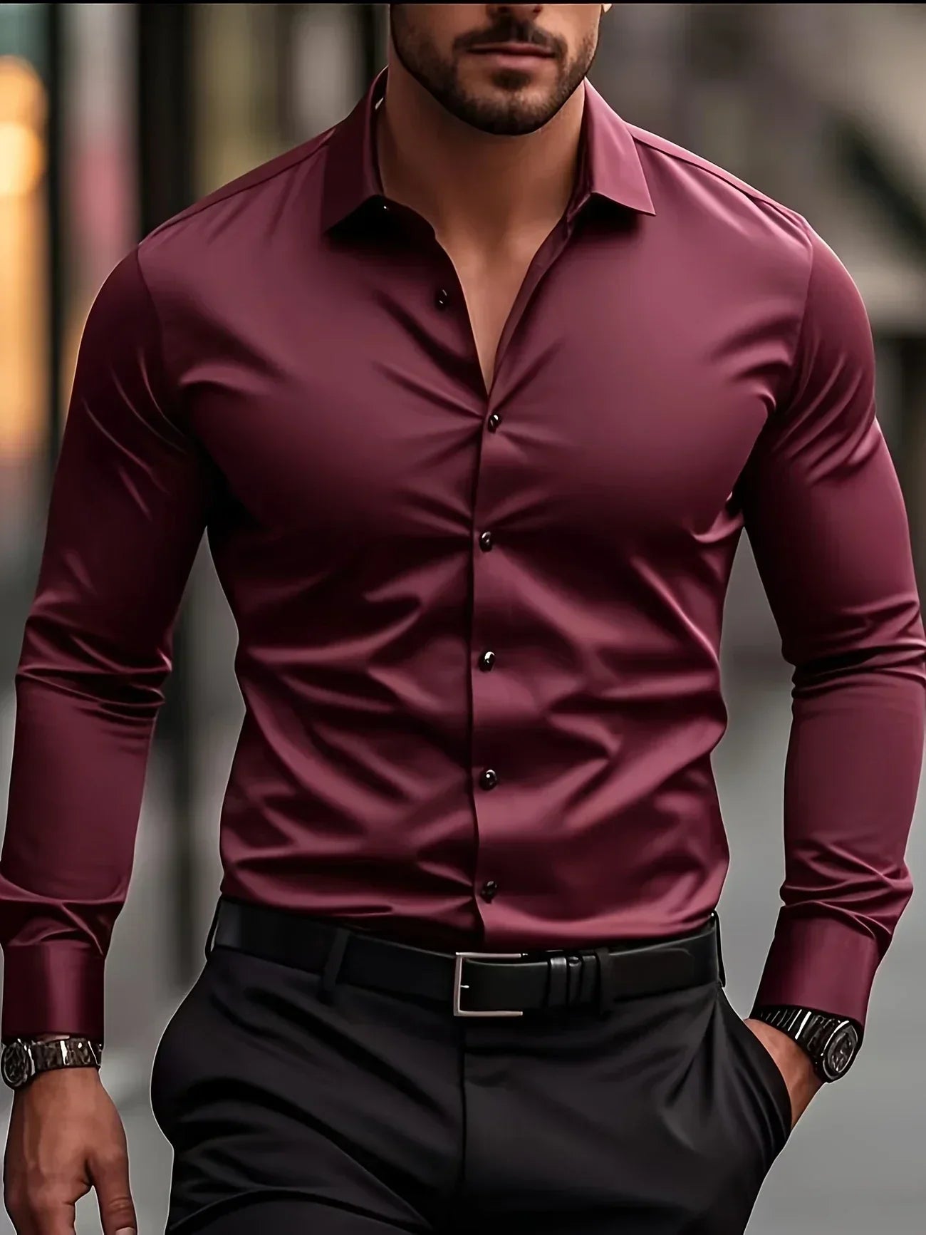 Marc | Chemise élégante à manches longues avec boutons