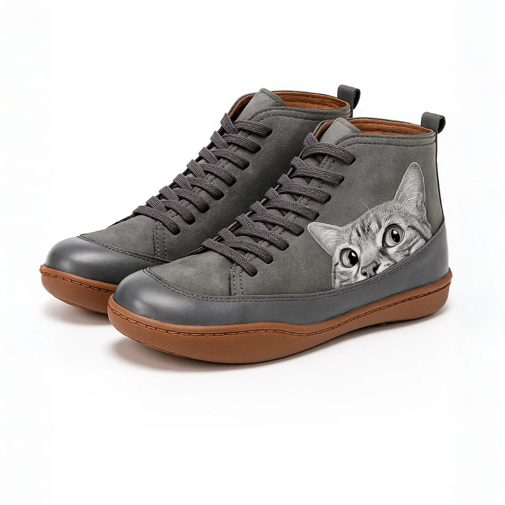 Chique Paris™ | Bottines en cuir pour les amoureux des chats