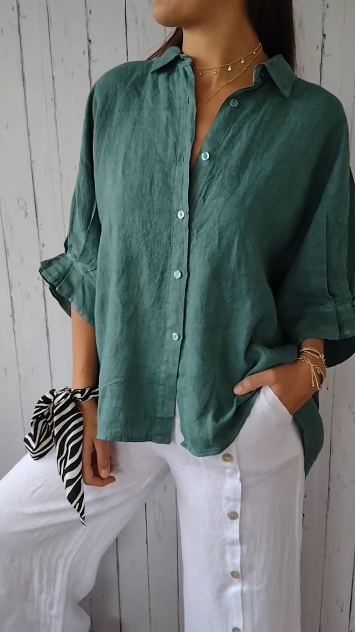 Chloé | Chemise Coton et Lin à Nouer dans le Dos