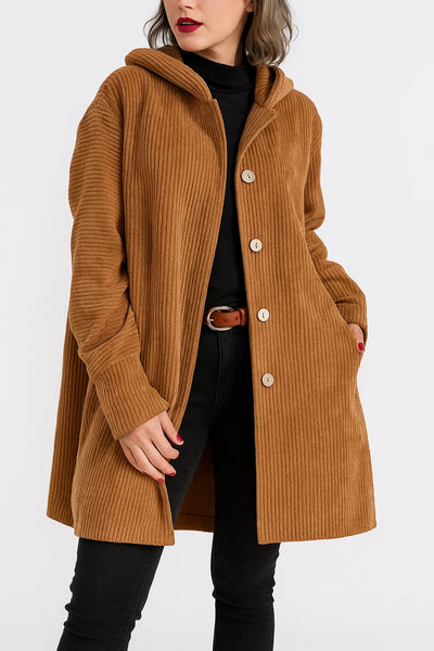 Chique Paris | Veste à capuche en velours décontractée