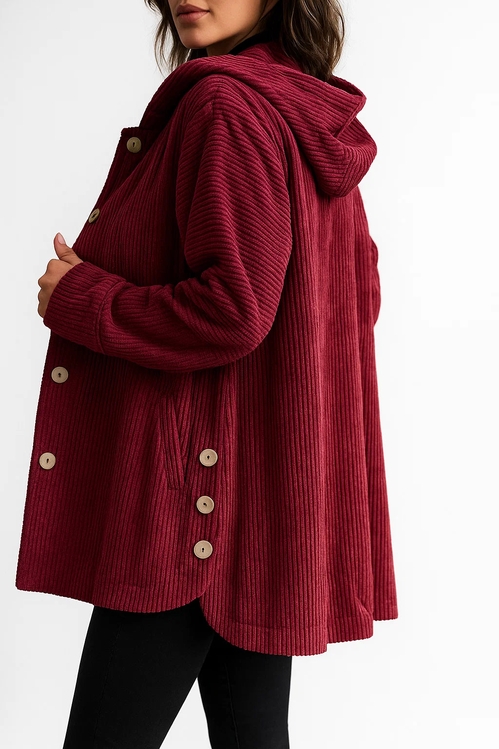 Chique Paris | Veste à capuche en velours décontractée