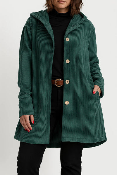 Chique Paris | Veste à capuche en velours décontractée