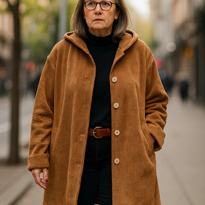 Chique Paris | Veste à capuche en velours décontractée