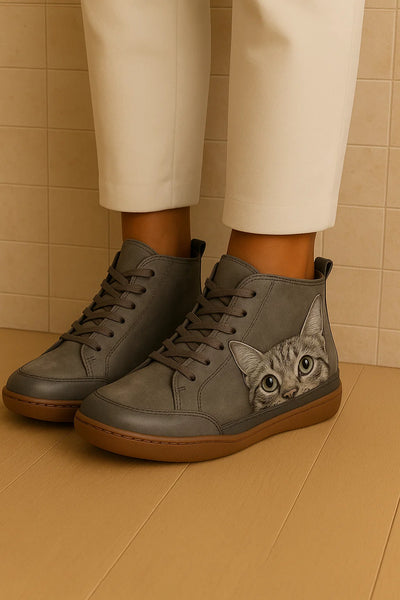Chique Paris™ | Bottines en cuir pour les amoureux des chats