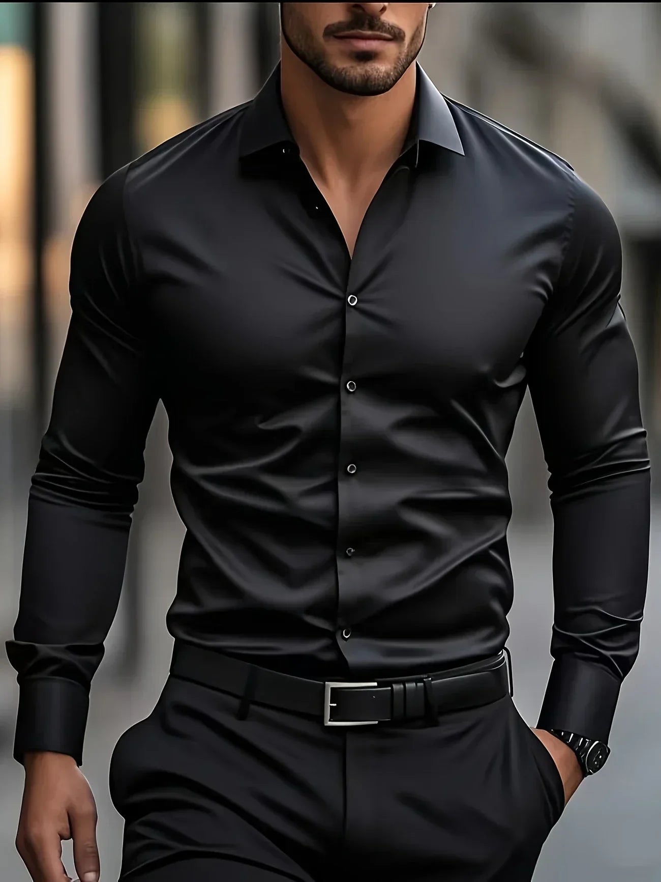 Marc | Chemise élégante à manches longues avec boutons