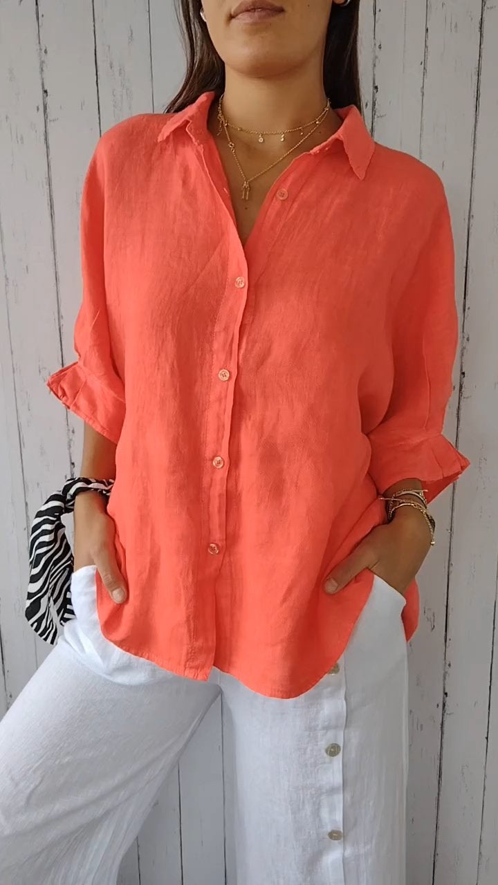 Chloé | Chemise Coton et Lin à Nouer dans le Dos