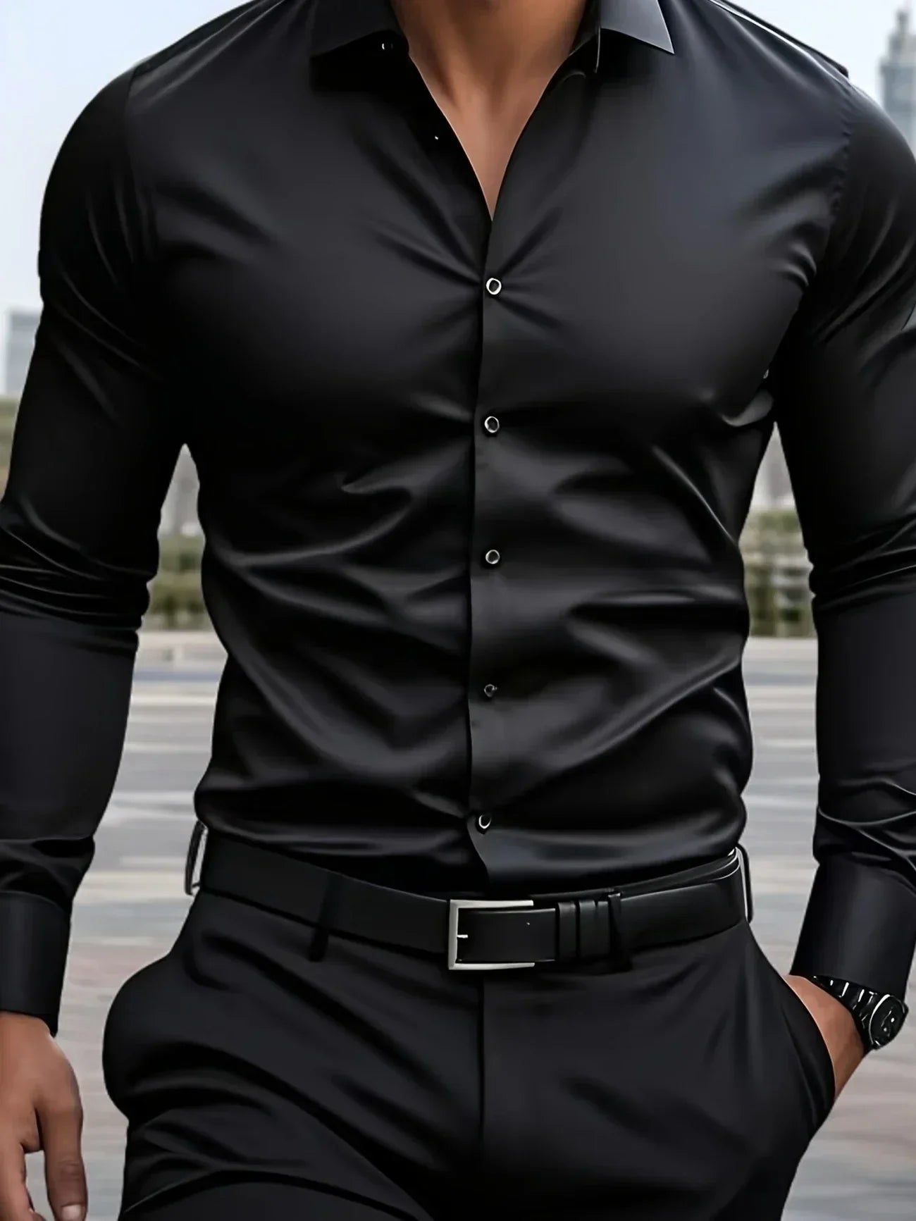 Marc | Chemise élégante à manches longues avec boutons