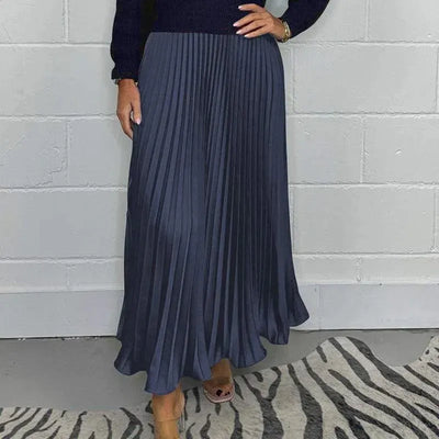 Claudia - Robe longue avec pull et jupe plissée